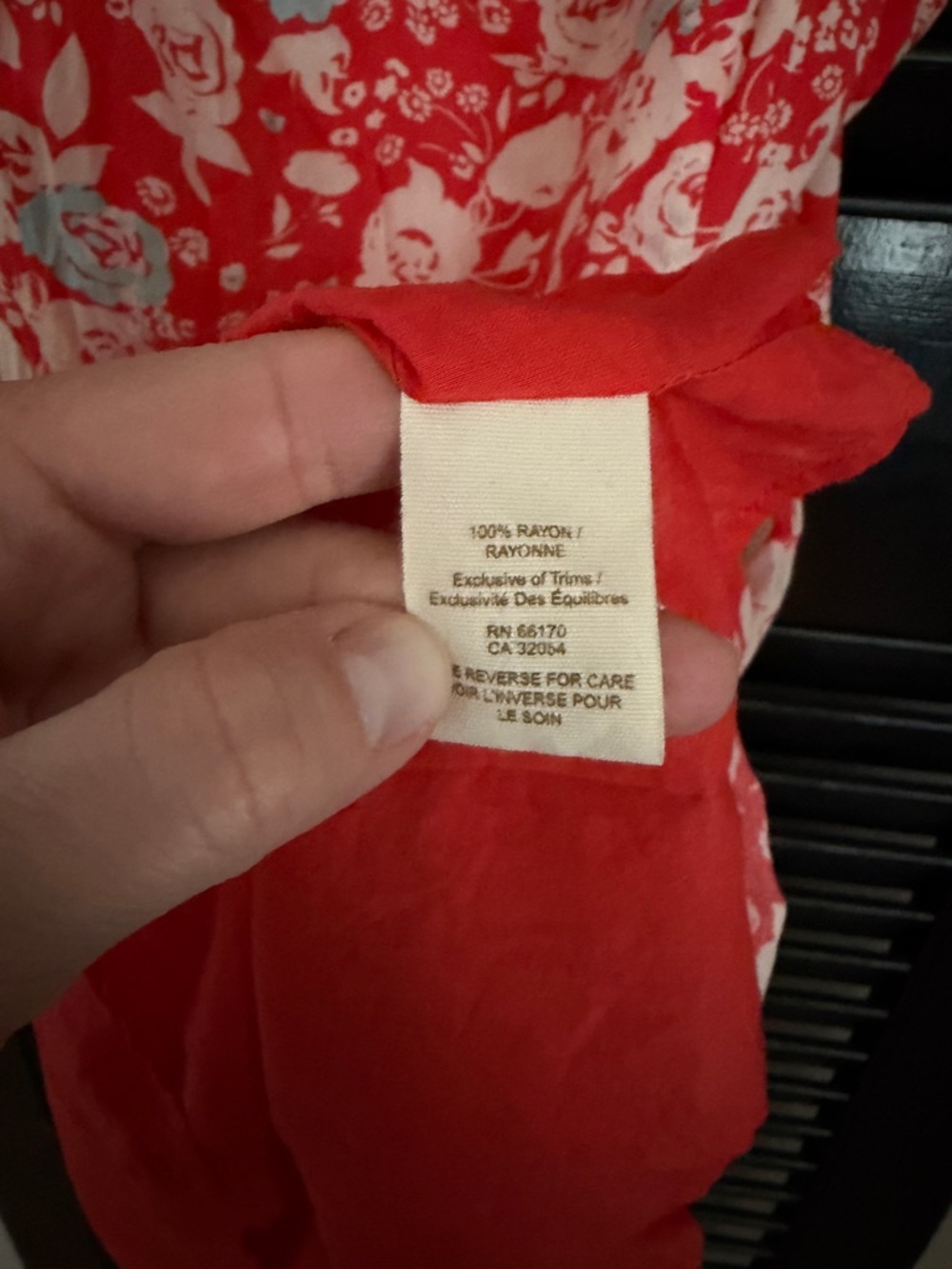 Free People Red Floral Twist Back Mini Dress Size 10 - Picture 6 of 11